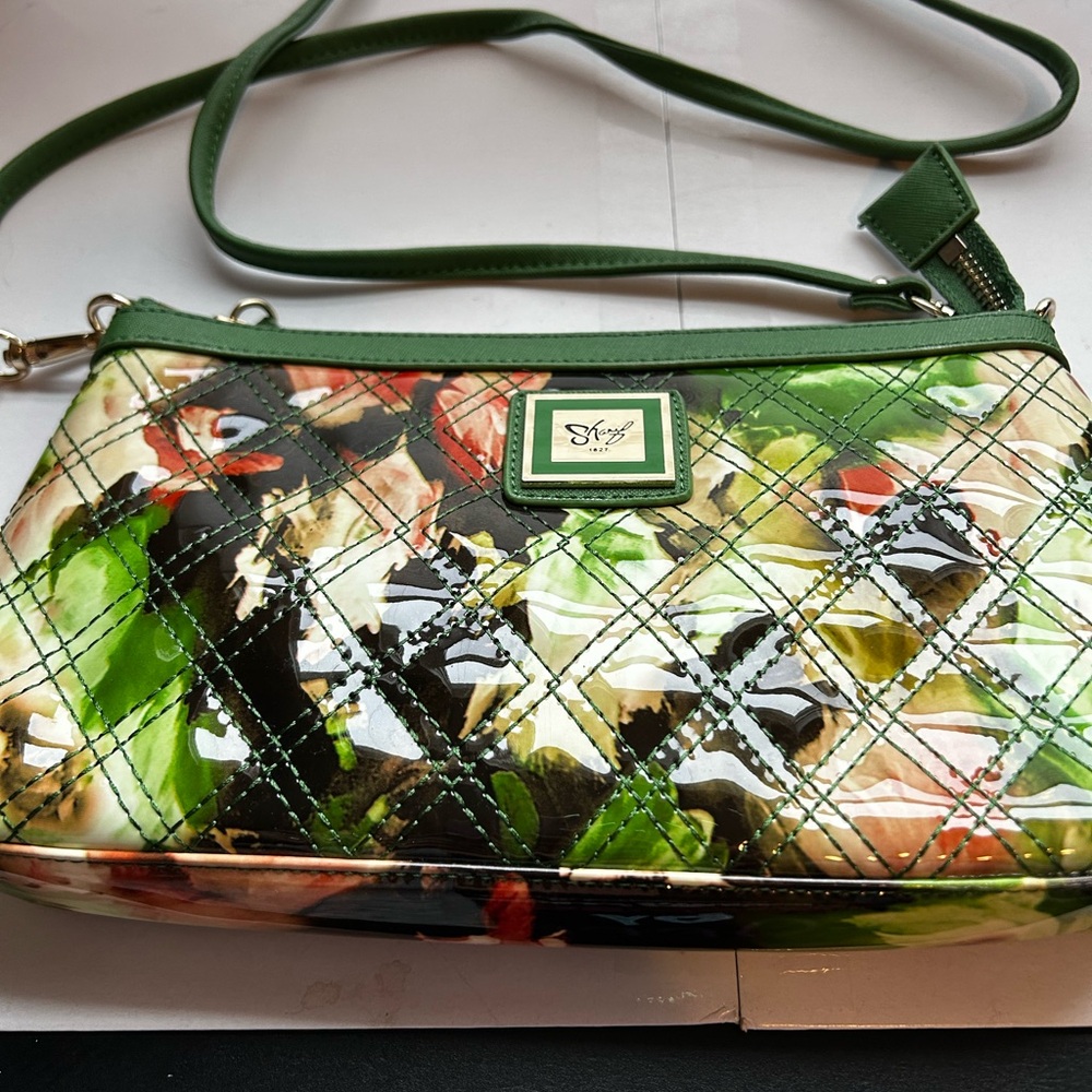Sharif Green and Multi-Color Crossbody Bag
